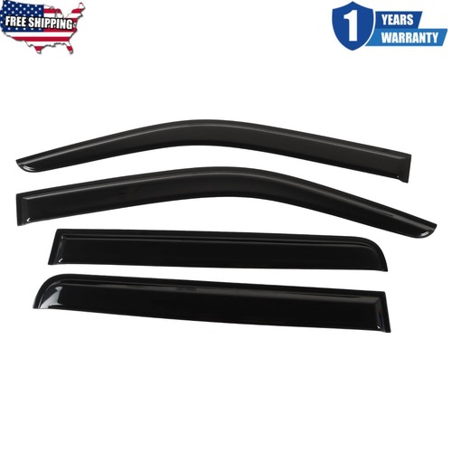 Tape-On Window Visors For 2000-2004 Nissan Frontier Crew Cab – Smoked Tint, Newpoint Motor