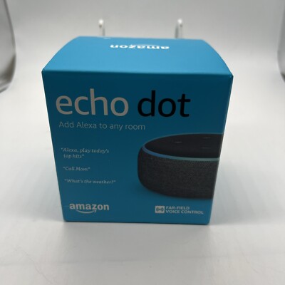 Amazon Echo Dot 3rd Generation Smart Speaker Alex Charcoal Brand New