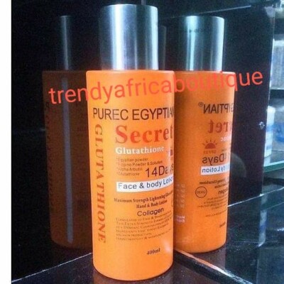 Egyptian Secret GLUTATHION Face & Body Lotion 400ml X 1 SPF20 | eBay
