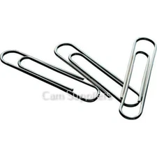 Qty 5 100 500 1000 Quality Plain Paper Clips 22mm 30mm 50mm 75mm Steel Metal