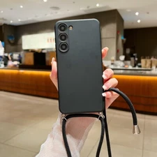 Phone Case For Samsung Galaxy S25 S24 Ultra S23 S22 S21 Crossbody Lanyard Cover