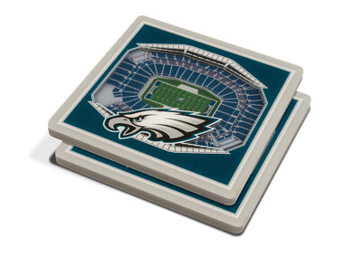 NFL Philadelphia Eagles 2er Set Untersetzer Coaster Set Stadium View 3D Stadion
