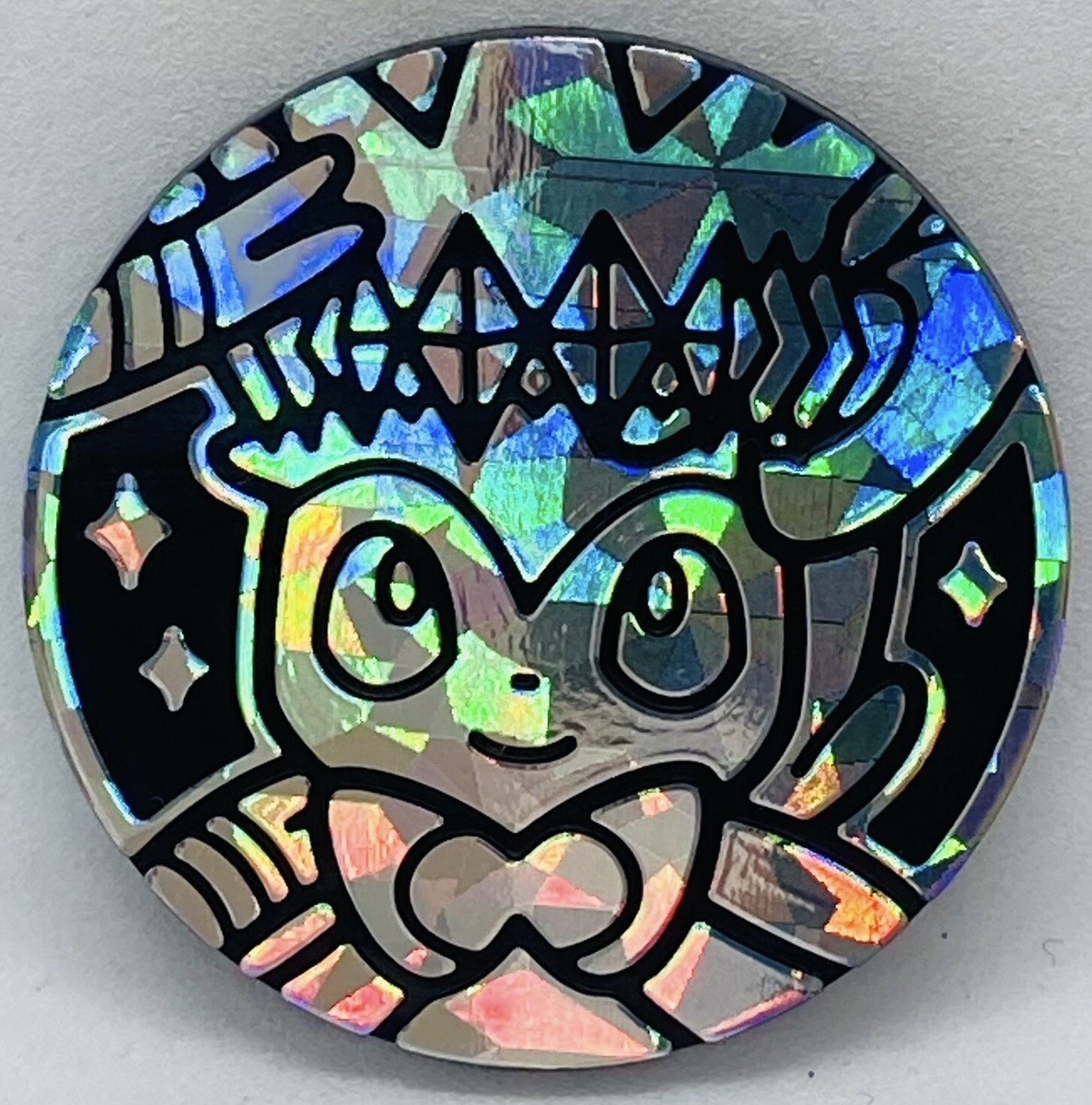 Pokemon Trading Card Games Sylveon Silver Plastic Coin Pokemon Trading Card Games Sylveon Silver Plastic Coin