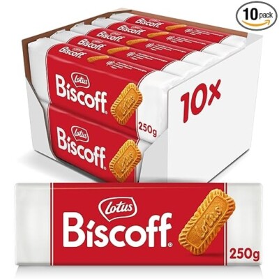 Lotus Biscoff | Original Caramelized Biscuit Cookies 10 x 250g | 2.5 kg