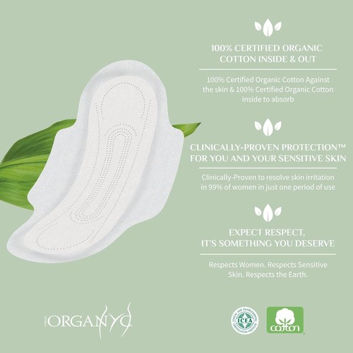 Individually Wrapped Organic Cotton Menstrual Pads - Comfort for Sensitive Skin - Picture 6 of 9