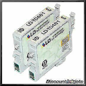 2pk T048120 Black Reman Ink Cartridge for Epson T0481