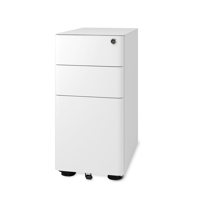 Black Legal Letter Size Devaise 3 Drawer Metal Mobile File Cabinet With Lock Isp Paris