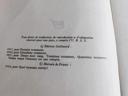 ALAIN BOSQUET SIGNED QUATRE TESTAMENTS 1967 NUMBERED FRENCH ARTIST GINA PELLON - Picture 7 of 10