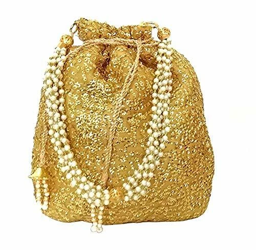 HANDMADE TRADITIONAL ETHNIC CLUTCH POTLI BATWA POUCH BAG FOR WOMEN GIRLS