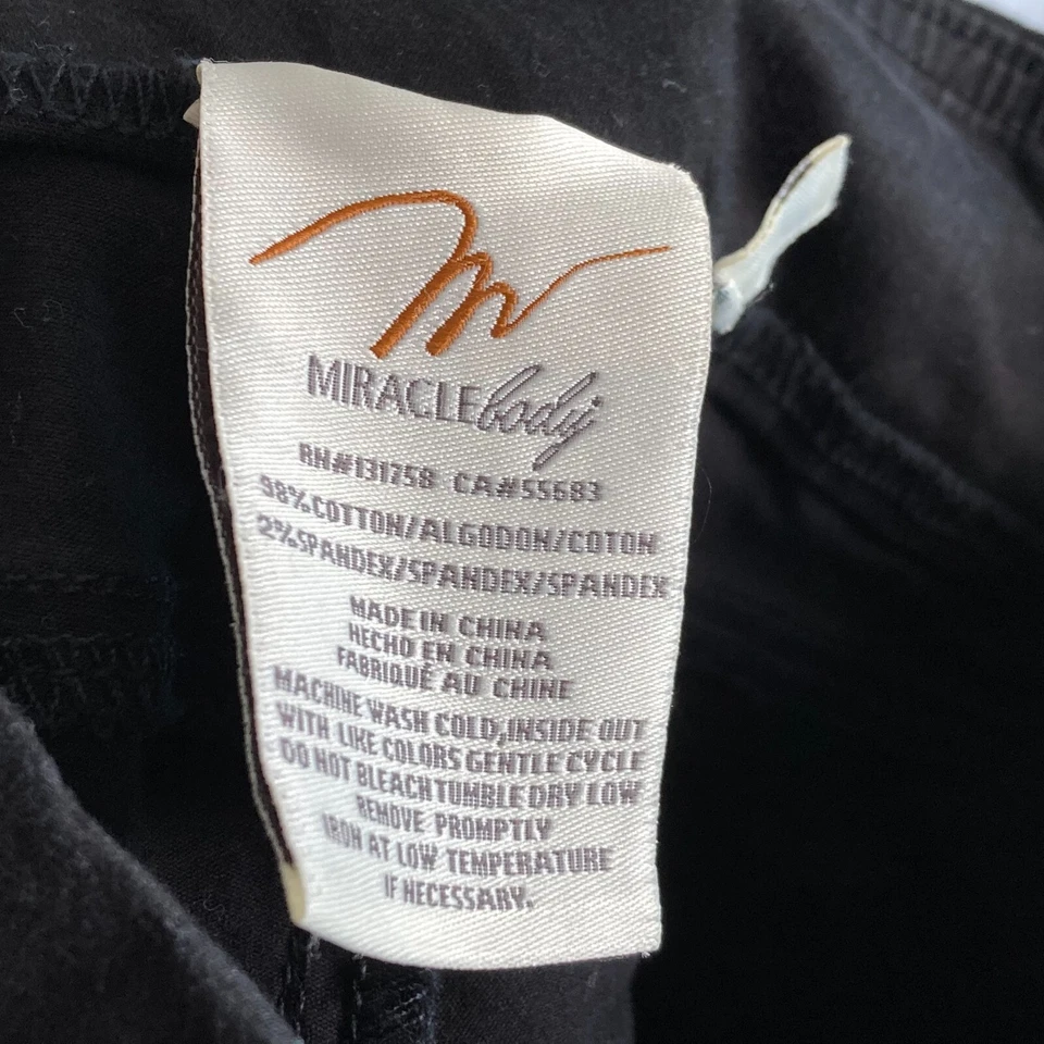 Miracle Body Mujer Abdomen Adelgazante Elástico Pull On Capri Pantalones Talla 2 Elásticos Foto 3 de 4