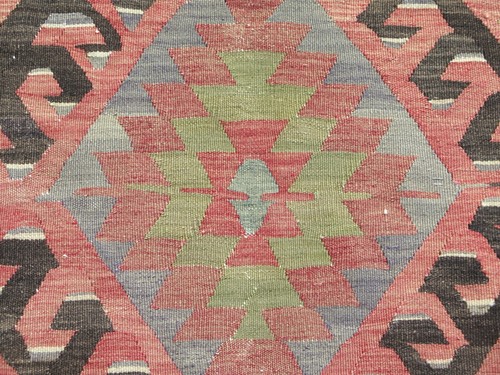 Pale Color Turkish Kilim Wool Rug, Handmade Floor Carpet, Area Rugs 78"x119" - Picture 8 of 15