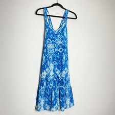 Dakini Blue Midi Criss Cross Bodycon Dress S