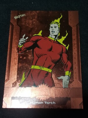 2024 Skybox Metal Universe Avengers Human Torch #134 ~ Copper FX Parallel 