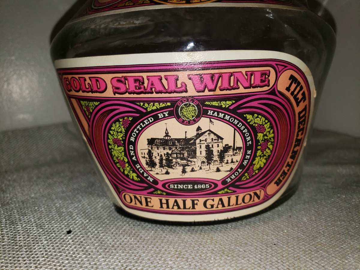Vintage Catawba Pink Gold Permium Wine☆ Tilt Wine Bottle☆ | eBay