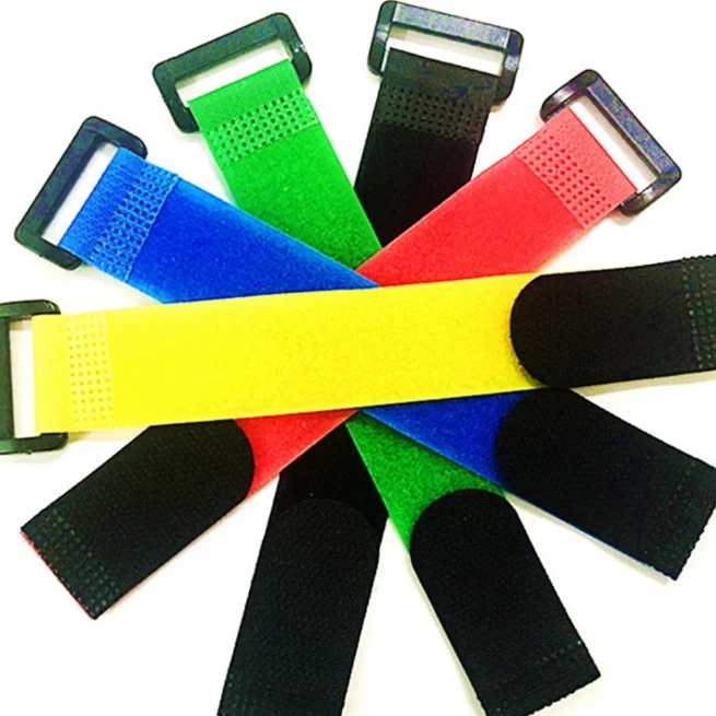 Hook & Loop Buckle Strap - Nylon Cable Tidy Tie Band Luggage Fastener Reusable - Image 3 of 4