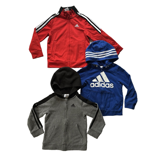 Adidas Lot of 3 Boy's Size 5 Full Zip Sweater Track Jacket Athletic Sports - Picture 12 of 16