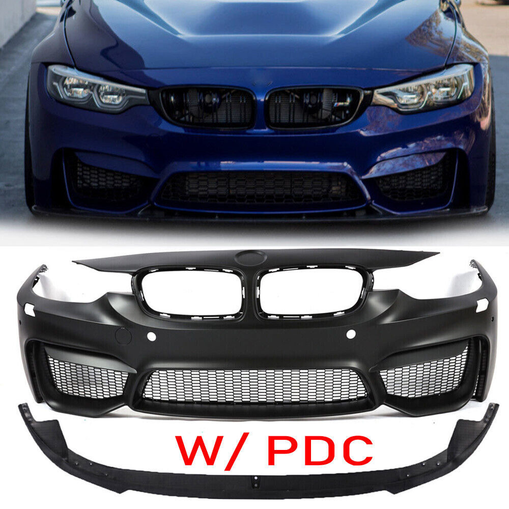 F80 M3 Style Font Bumper FOR BMW F30 F31 3 SERIES W/ PDC W/Lip