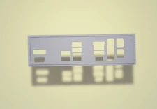 Asrock B550m ITX AC I/O Shield, 3D Printed, Black/White color, IO Backplate