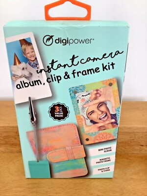 NEW SEALED 3 Pc Kit For Instant Camera: Album, Clip & Frame by DIGIPOWER