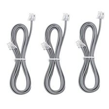 Telephone landline Extension Cord Cable Cord with Standard RJ-11 6P4C Plug 3F...