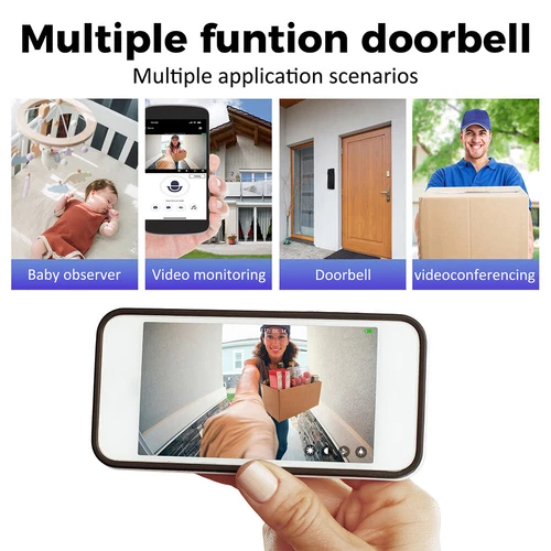 Wireless Security Smart WiFi Doorbell Intercom Video Camera Door Ring Bell Chime - Picture 8 of 11