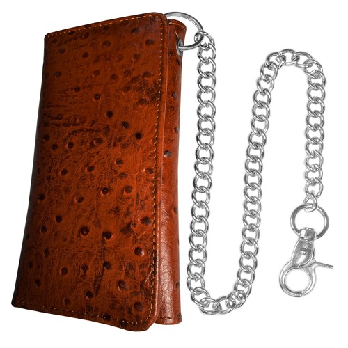 Billetera de cadena de motocicleta IBRO para hombre - 100% cuero genuino natural, larga - Imagen 57 de 169