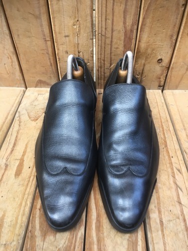 Gucci 181817 black Wingtip Mens leather dress shoes EUR 40.5 E UK 6.5 US 7 - 第 3/17 張圖片