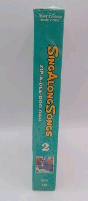 Disney Sing Along Songs Zip-A-Dee-Doo-Dah VHS Volume 2 Sealed