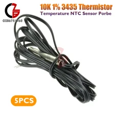 5PCS NTC 10K Ohm 1% 3435 Thermistor Temperature Sensor Cylinder Probe 1.5M Wire