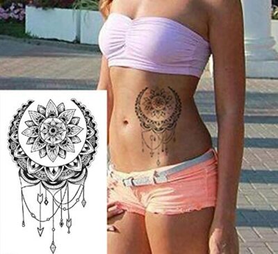 Tatouage éphémère Réaliste Esmeralda - Temporaire Pour Bras Homme/femme, Noir, Neuf Sous Blister