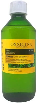 Oxxigena Olio di Semi di Canapa Pressato a Freddo 1 L (1000 ml)- Puro e Naturale