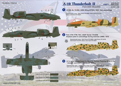 Print Scale 48-072 1/48 Decal Sheet – A-10 Thunderbolt II Part 1 – Model Kit Decal - View #4