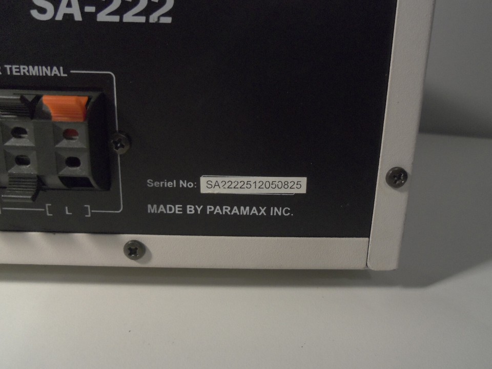 Paramax SA-222 Stereo Mixing Amplifier Rack Mount Enclosure | eBay