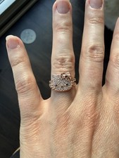 Hello Kitty Rose Gold Crysta Ring Size 6