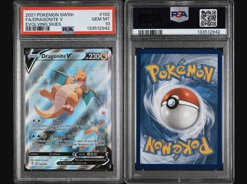 Dragonite V 2021 Pokémon SwSh Evolving Skies #192/203 Alt Art PSA 10
