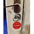 Festive Plastic Door Hanger Sign Santa Please Stop Here" for Christmas Decoratin