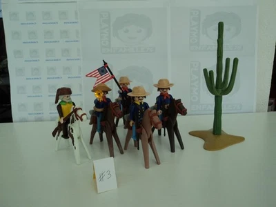PLAYMOBIL vintage western soldats nordistes à cheval set 3485 B de 1987 #3 - Photo 1/4