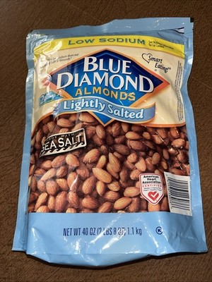 Blue Diamond Almonds, Lightly Salted Low Sodium Snack Nuts For Gluten Free Snack