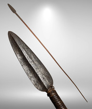 Antique 19th century African Somali Hunting Stabbing Spear Tribal Art 137cm