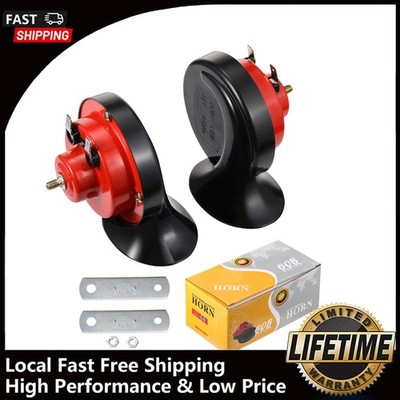 2x 300DB Super Loud Train Horn 12V Waterproof Electric Snail Horn for Car Truck
