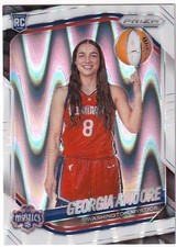 2025 WNBA Prizm GEORGIA AMOORE #140 White Seismic Rookie Variation RC - Mystics