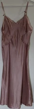 Vtg 50s Pink Rose Slip Dress Lingerie Satin/Silk?