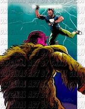 Mage vs Ogre Image Comics Orig Illus. Fan Art Print by Chris Gelsi 8.5x11 NOT AI