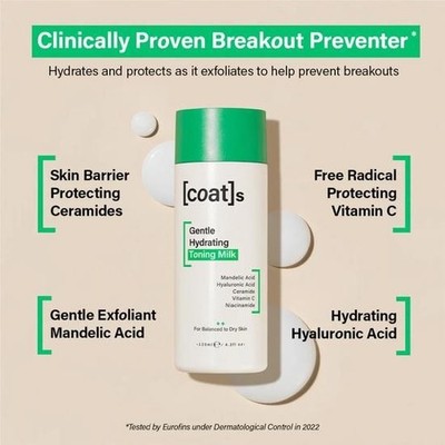 Gentle Hydrating Toning Milk   Hydrates, Protects + Exfoliates to Help Preven...