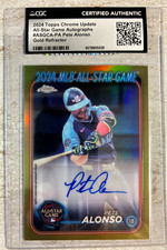 2024 Topps Chrome Update Series All-Star Game Auto PETE ALONSO Gold Ref  /50-CGC