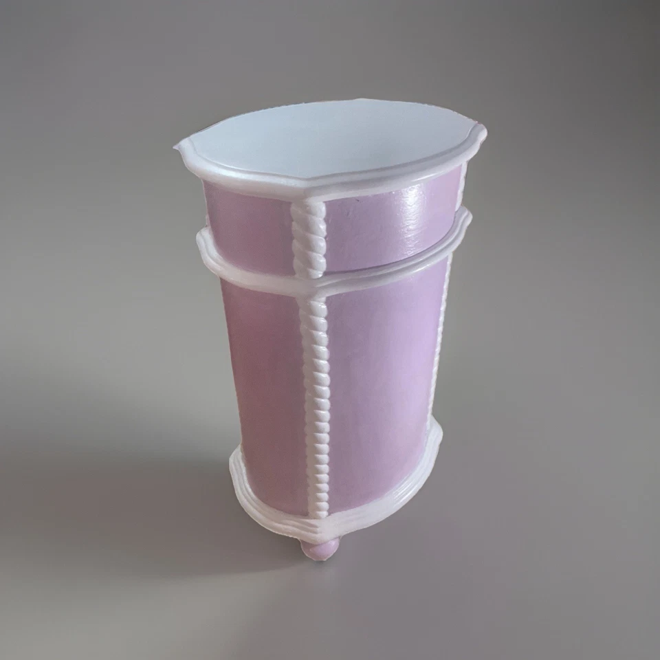 Lavender Side Table with Drawer - Image 3 of 4