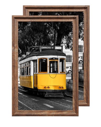 SILD 24x36 Poster Frame Vintage Brown Rustic Art 24x36 Frame Tabletop- 2 Pack