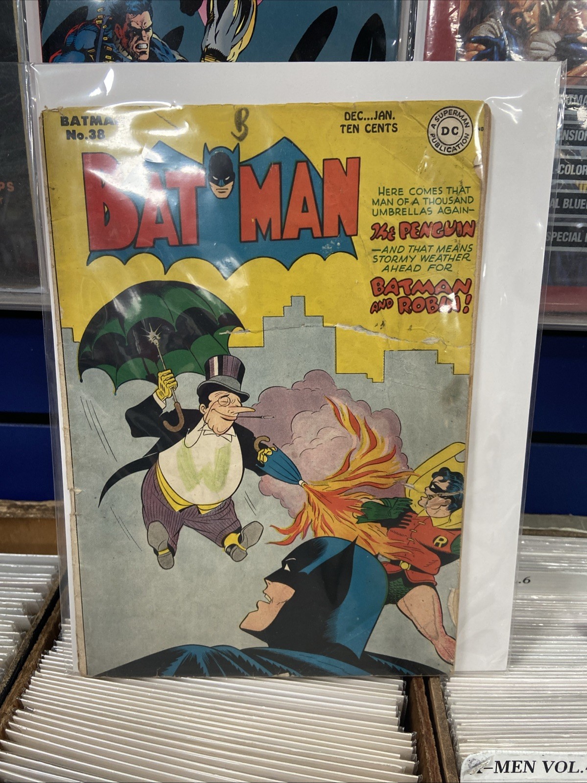* BATMAN #38 (1946-47) Robin Classic Penguin Cover! FAIR