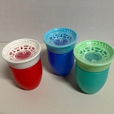 Nuby  s 360 Wonder Cup set of three cups transition from bottle to cup 7oz NWOT