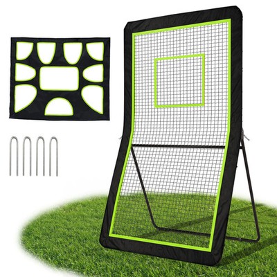 Sturdum 5x7 FT Lacrosse Rebounder Net with 5 Adjustable Angles & Target Sheet